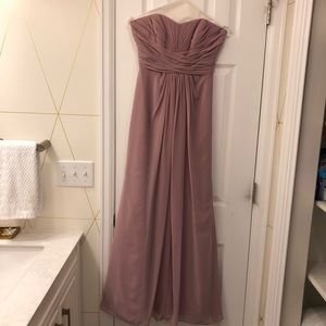 David’s Bridal - Long Chiffon Strapless Dress